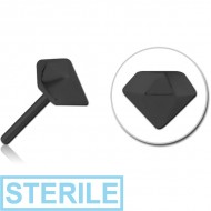 STERILE BLACK PVD COATED SURGICAL STEEL THREADLESS ATTACHMENT - DIAMOND