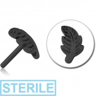 STERILE BLACK PVD COATED SURGICAL STEEL THREADLESS ATTACHMENT - LEAF