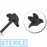 STERILE BLACK PVD COATED SURGICAL STEEL THREADLESS ATTACHMENT - BIRD