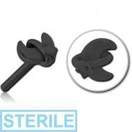 STERILE BLACK PVD COATED SURGICAL STEEL THREADLESS ATTACHMENT - ANNULAR ECLIPSE AND STAR