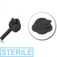 STERILE BLACK PVD COATED SURGICAL STEEL THREADLESS ATTACHMENT - EYE STAR
