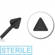 STERILE BLACK PVD COATED SURGICAL STEEL THREADLESS ATTACHMENT - CONE