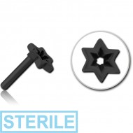 STERILE BLACK PVD COATED SURGICAL STEEL THREADLESS ATTACHMENT - STAR INDENT