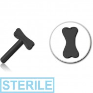 STERILE BLACK PVD COATED SURGICAL STEEL THREADLESS ATTACHMENT - BONE