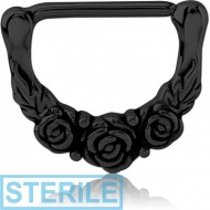 STERILE BLACK PVD COATED SURGICAL STEEL NIPPLE CLICKER - ROSE