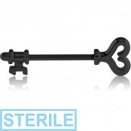 STERILE BLACK PVD COATED SURGICAL STEEL NIPPLE SHIELD - KEY
