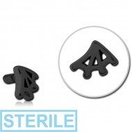 STERILE BLACK PVD COATED SURGICAL STEEL PUSH FIT ATTACHMENT FOR BIOFLEX INTERNAL LABRET - WEB