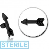 STERILE BLACK PVD COATED SURGICAL STEEL PUSH FIT ATTACHMENT FOR BIOFLEX INTERNAL LABRET - ARROW
