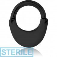 STERILE BLACK PVD COATED SURGICAL STEEL HINGED SEPTUM CLICKER