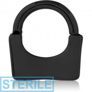 STERILE BLACK PVD COATED SURGICAL STEEL HINGED SEPTUM CLICKER