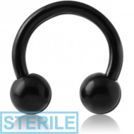 STERILE BLACK PVD COATED TITANIUM CIRCULAR BARBELL