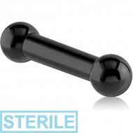 STERILE BLACK PVD COATED TITANIUM INTERNALLY THREADED BARBELL