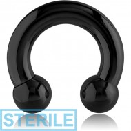 STERILE BLACK PVD COATED TITANIUM INTERNALLY THREADED CIRCULAR BARBELL