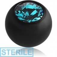 STERILE BLACK PVD COATED TITANIUM OPTIMA VALUE JEWELLED BALL