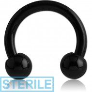 STERILE BLACK PVD COATED TITANIUM MICRO CIRCULAR BARBELL