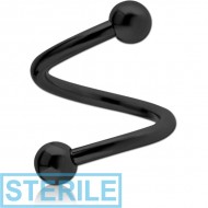 STERILE BLACK PVD COATED TITANIUM MICRO BODY SPIRAL