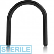 STERILE BLACK PVD COATED TITANIUM U SHAPE SEPTUM RETAINER