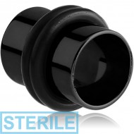 STERILE BLACK PVD COATED STAINLESS STEEL FLESH TUNNEL