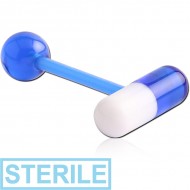 STERILE UV ACRYLIC FLEXIBLE BARBELL WITH CAPSULE