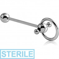 STERILE SURGICAL STEEL SLAVE SPINNER BARBELL PIERCING