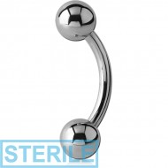 STERILE SURGICAL STEEL CURVED BARBELL PIERCING
