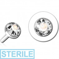 STERILE SURGICAL STEEL CRYSTALINE JEWELLED PUSH FIT DISC FOR BIOFLEX INTERNAL LABRET