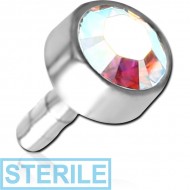 STERILE TITANIUM OPTIMA CRYSTAL PUSH FIT DISC FOR BIOFLEX INTERNAL LABRET