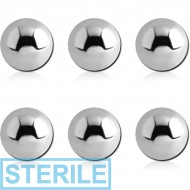PACK OF 6 STERILE SURGICAL STEEL BALL PIERCING