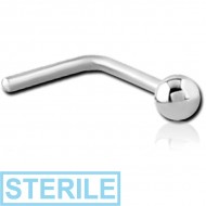 STERILE SURGICAL STEEL 90 DEGREE BALL NOSE STUD PIERCING