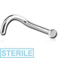 STERILE SURGICAL STEEL CURVED NOSE STUD PIERCING