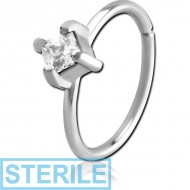 STERILE SURGICAL STEEL JEWELLED SEAMLESS RING PIERCING