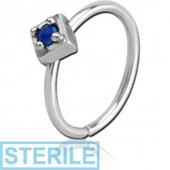 STERILE SURGICAL STEEL JEWELLED SEAMLESS RING PIERCING