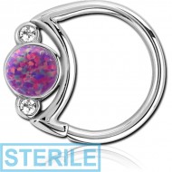 STERILE SURGICAL STEEL JEWELLED SEAMLESS RING PIERCING