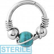 STERILE SURGICAL STEEL SEAMLESS RING PIERCING