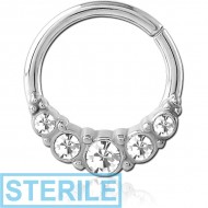 STERILE SURGICAL STEEL JEWELLED SEAMLESS RING PIERCING