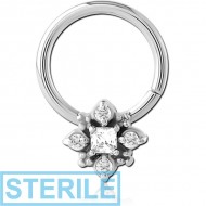 STERILE SURGICAL STEEL JEWELLED SEAMLESS RING PIERCING