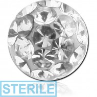 STERILE EPOXY COATED VALUE CRYSTALINE JEWELLED BALL FOR BALL CLOSURE RING PIERCING