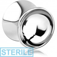 STERILE SURGICAL STEEL DOUBLE FLARED MIRROR PLUG PIERCING
