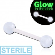 STERILE UV ACRYLIC GLOW IN THE DARK FLEXIBLE BARBELL