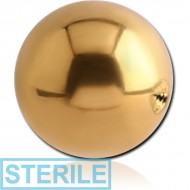 STERILE GOLD PVD COATED SURGICAL STEEL BALL FOR BALL CLOSURE RING PIERCING