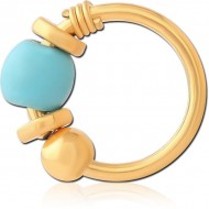 STERILE GOLD PVD COATED SURGICAL STEEL SEAMLESS RING