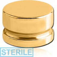 STERILE GOLD PVD COATED SURGICAL STEEL LONG FAKE PART PIERCING