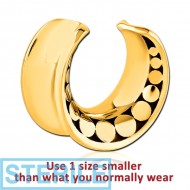 STERILE GOLD PVD COATED SURGICAL STEEL HALF TUNNEL