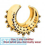 STERILE GOLD PVD COATED SURGICAL STEEL HALF TUNNEL