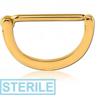 STERILE GOLD PVD COATED SURGICAL STEEL NIPPLE CLICKER