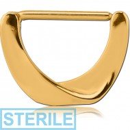 STERILE GOLD PVD COATED SURGICAL STEEL NIPPLE CLICKER