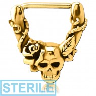 STERILE GOLD PVD COATED SURGICAL STEEL NIPPLE CLICKER