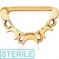 STERILE GOLD PVD COATED SURGICAL STEEL NIPPLE CLICKER