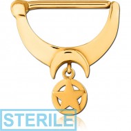 STERILE GOLD PVD COATED SURGICAL STEEL NIPPLE CLICKER