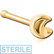 STERILE GOLD PVD COATED SURGICAL STEEL NOSE BONE
